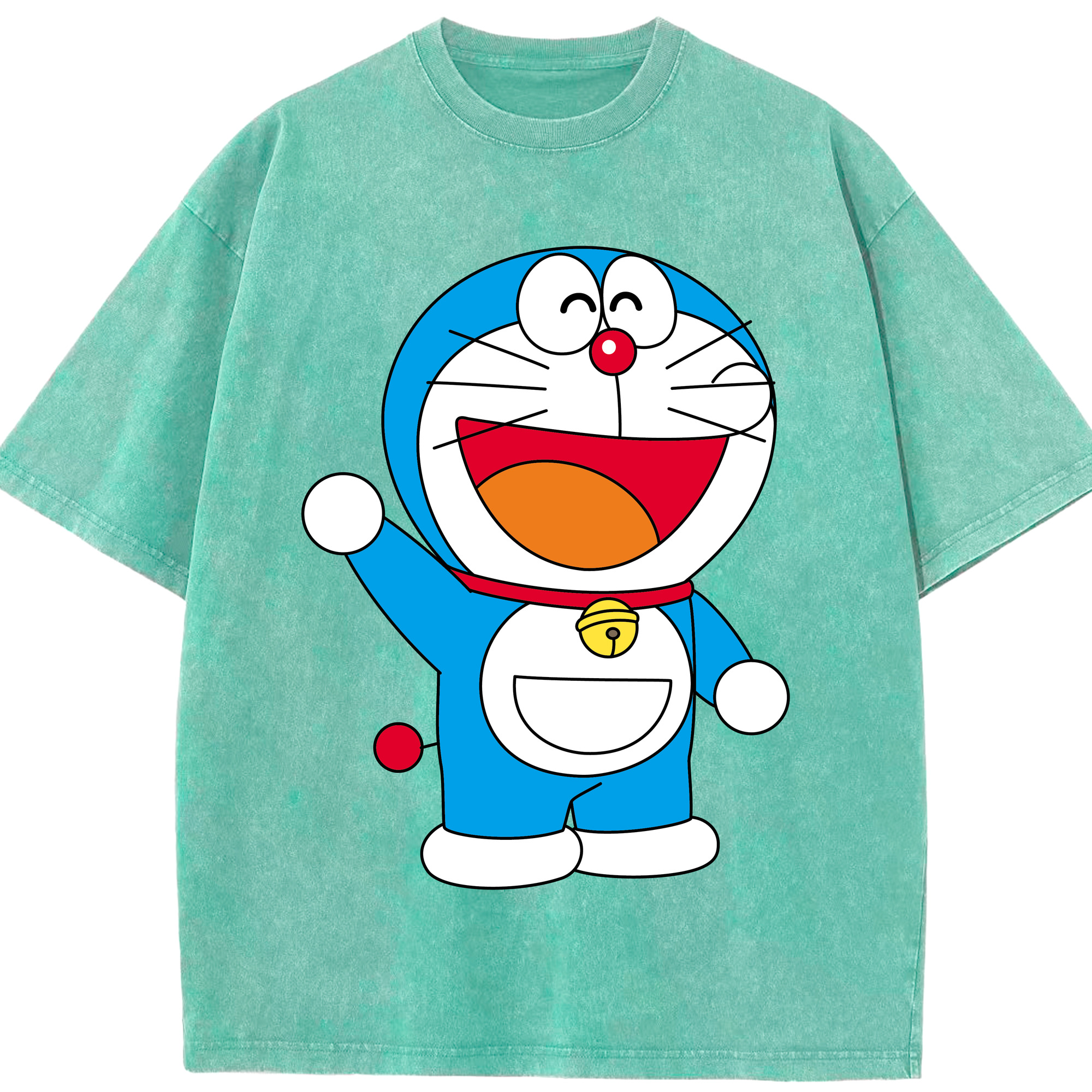 （画像用） ドラえもん Doraemon 綿100% ヴィンテージ風 半袖Tシャツ（フロントプリント）